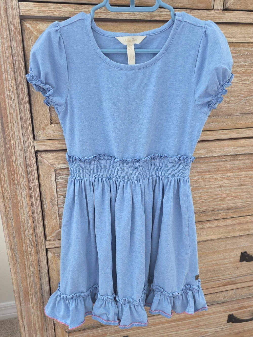 Matilda Jane Light Blue Ruffle Smocked Waist Dress
